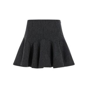 Ganni Gray Polyester Long Women's Skirt